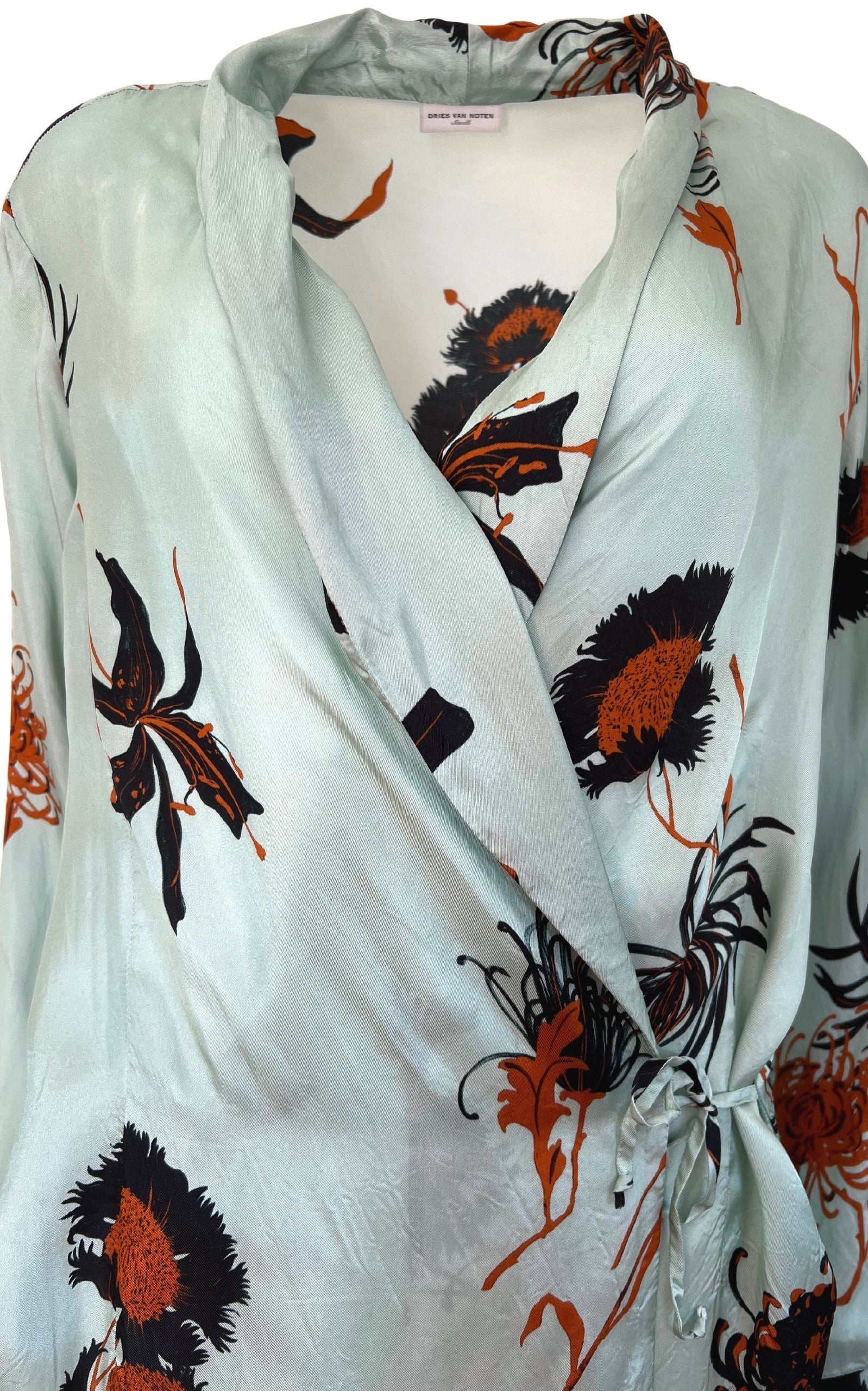 Floral Tie-Front Wrap Dress - 4