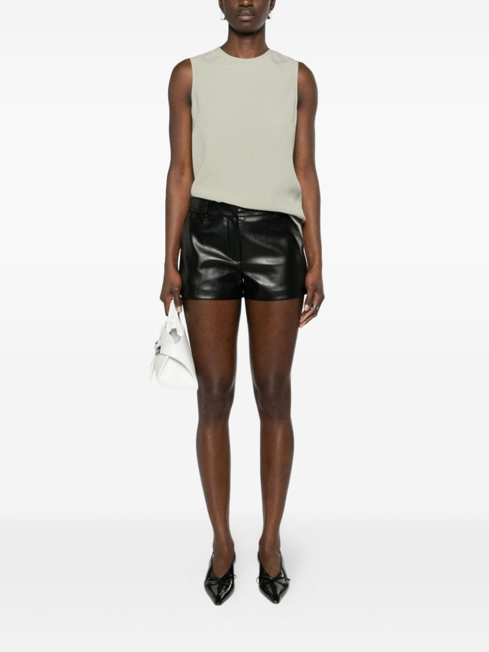 crew-neck cady tank top - 2