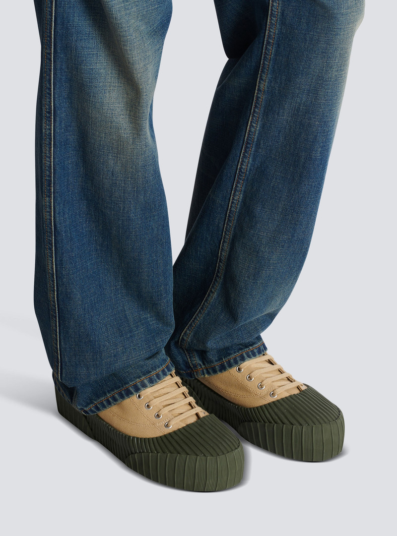 Balmain Riff Low canvas sneakers outlook