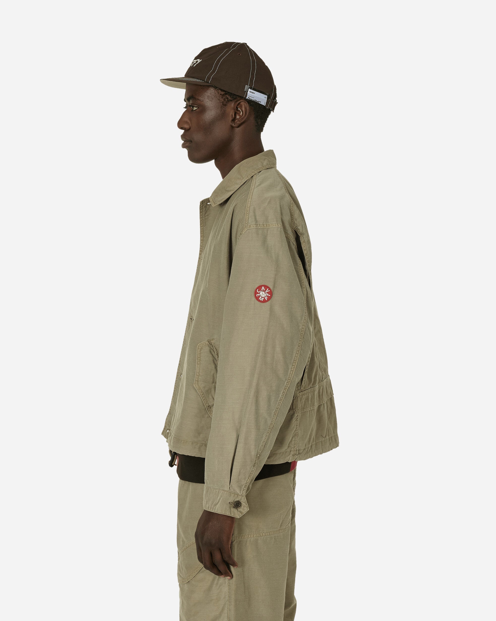 Overdye Light Cotton Button Jacket Khaki - 2
