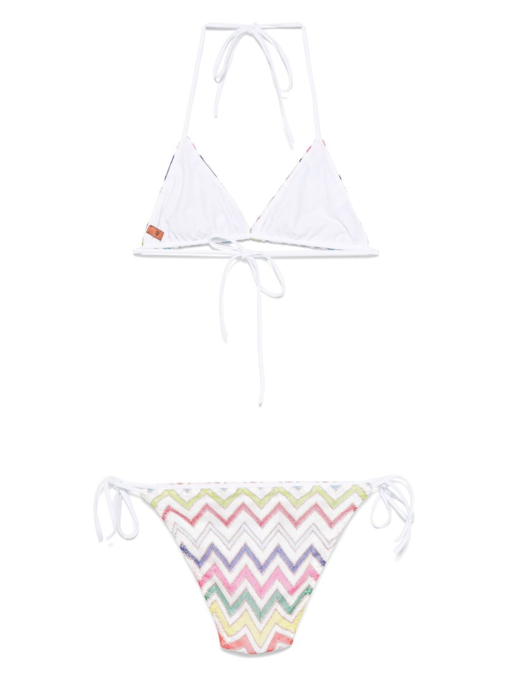 zigzag-print bikini - 2