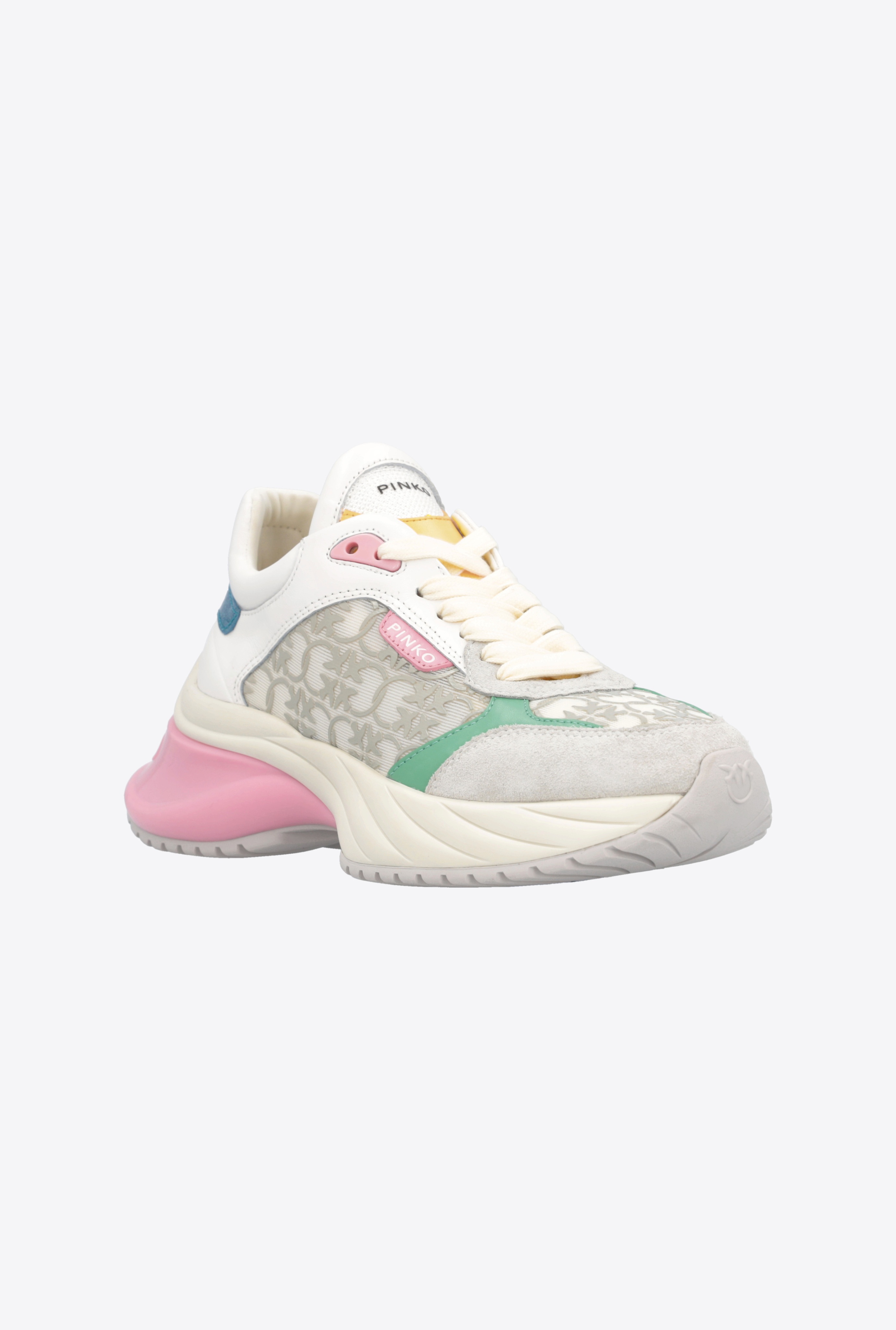 ARIEL SNEAKERS WITH LOVE BIRDS MONOGRAM MESH INSERT - 2