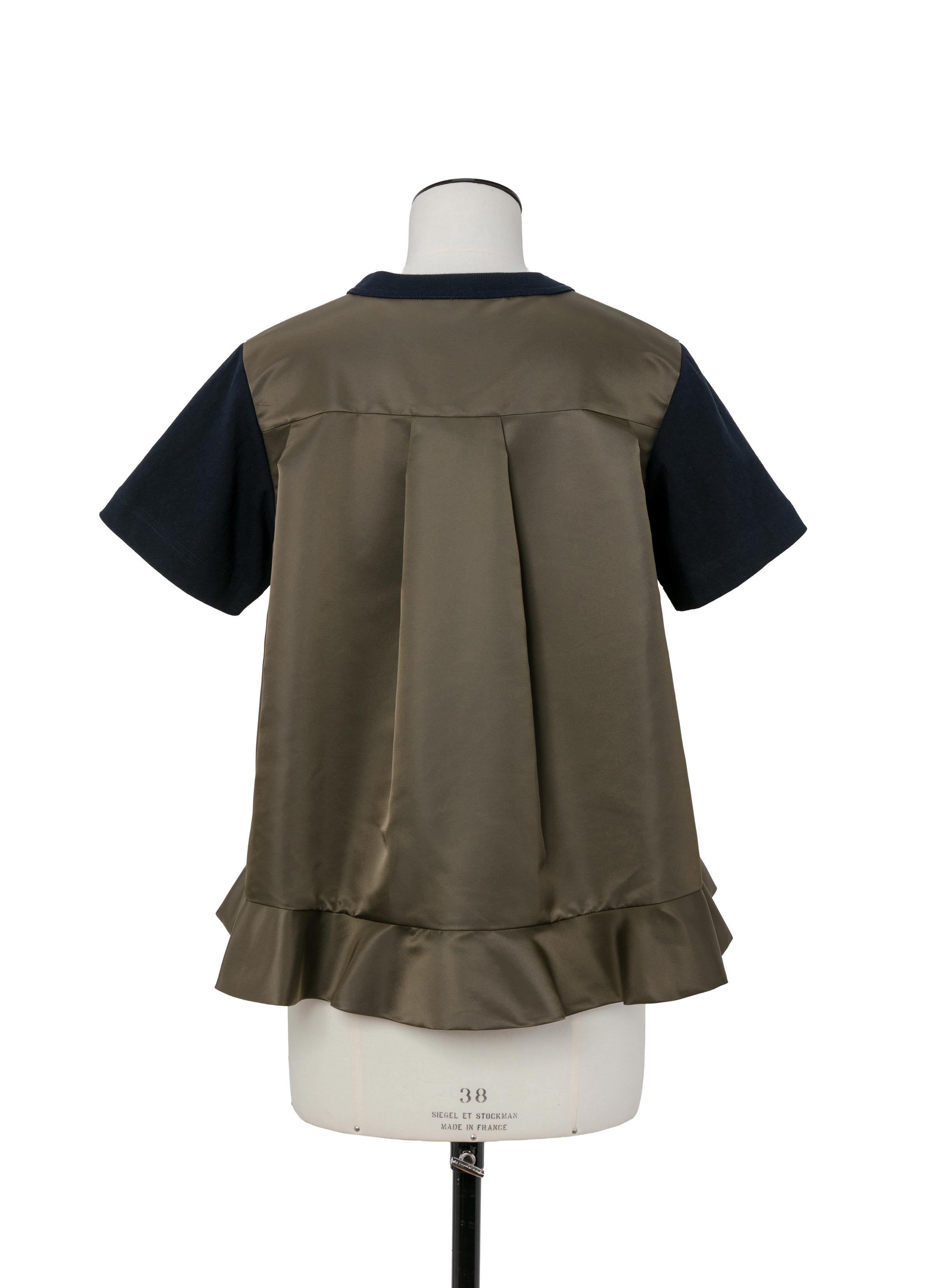 Nylon Twill x Cotton Jersey T-Shirt - 4