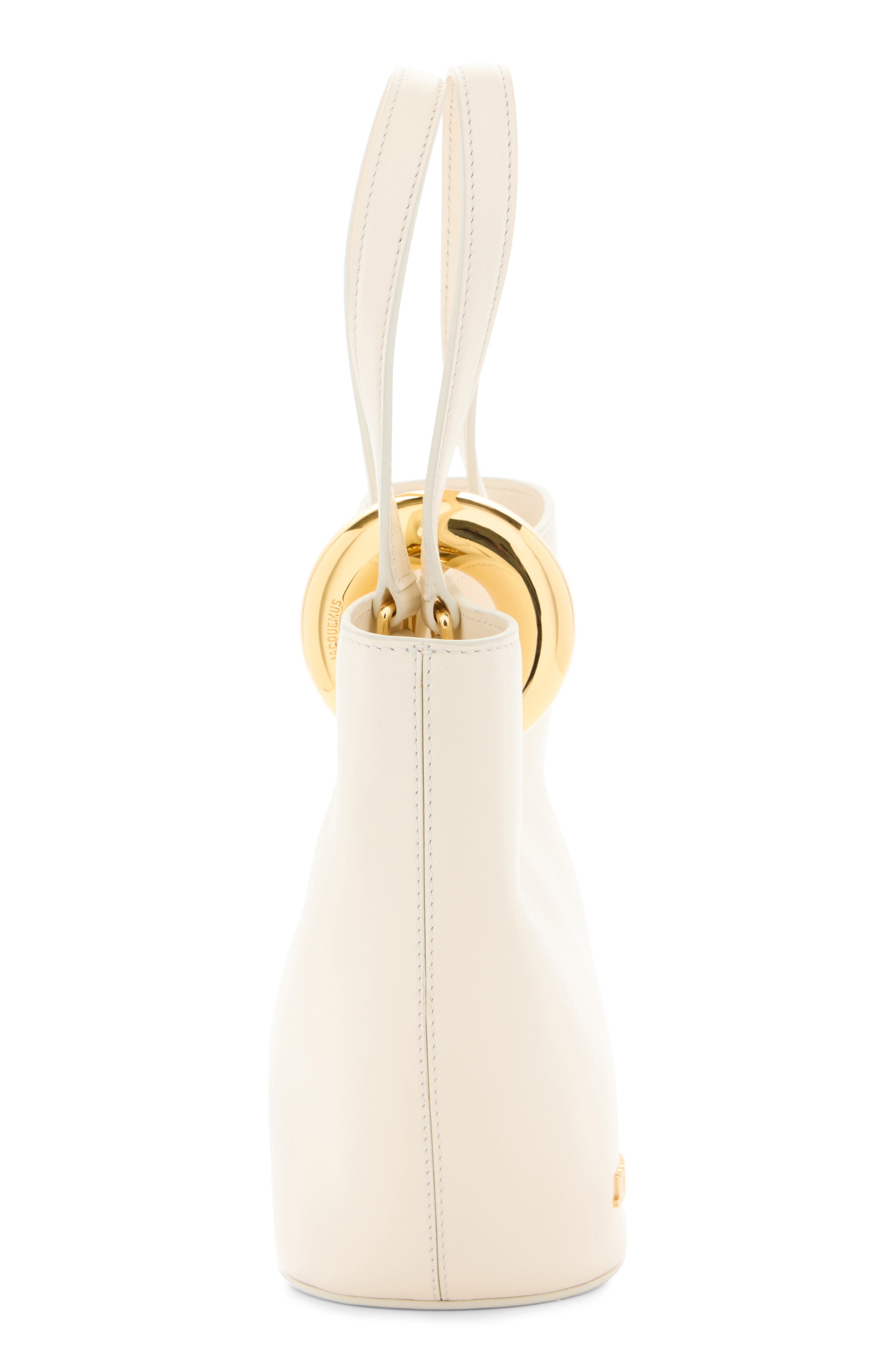 Jacquemus Le Petit Bambola Leather Bucket Bag in Light Ivory at Nordstrom - 4