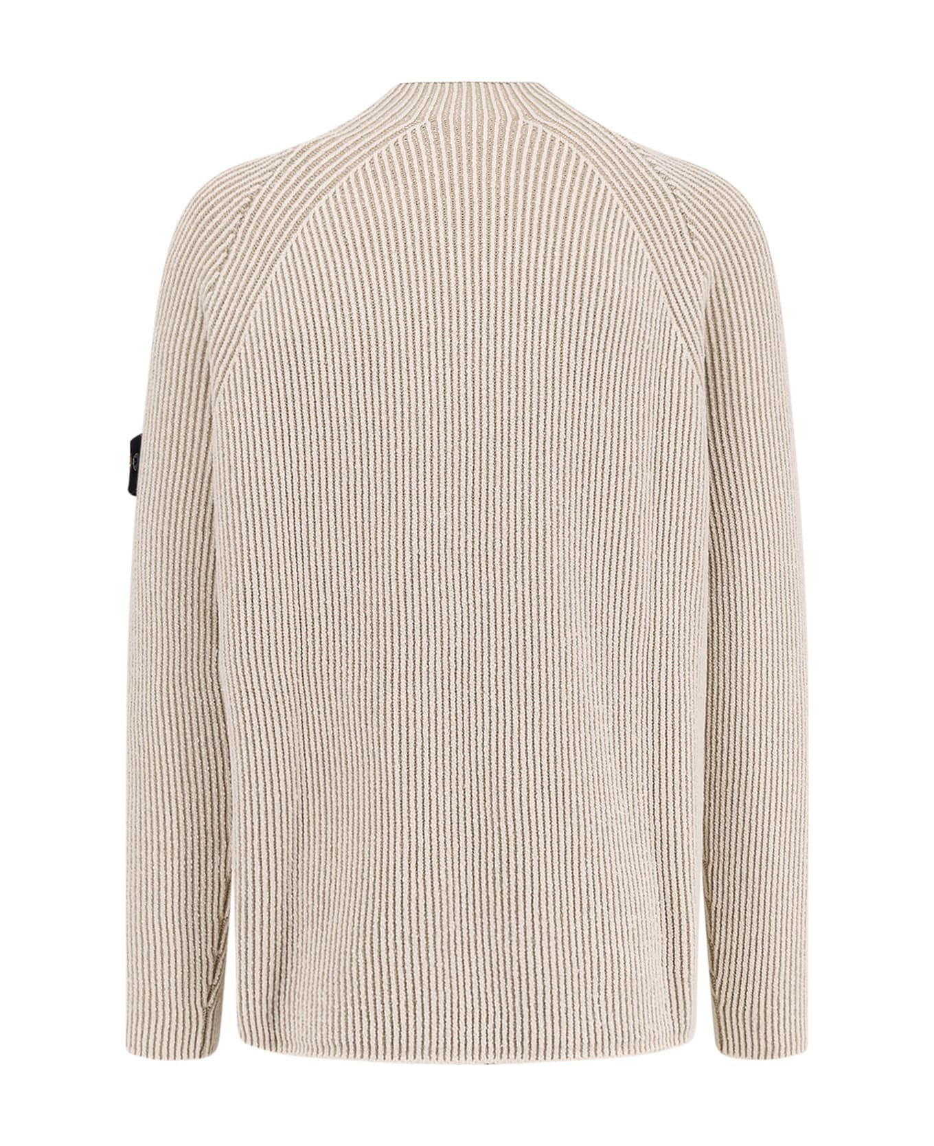 Certified Virgin Wool And Cotton Sweater - 2