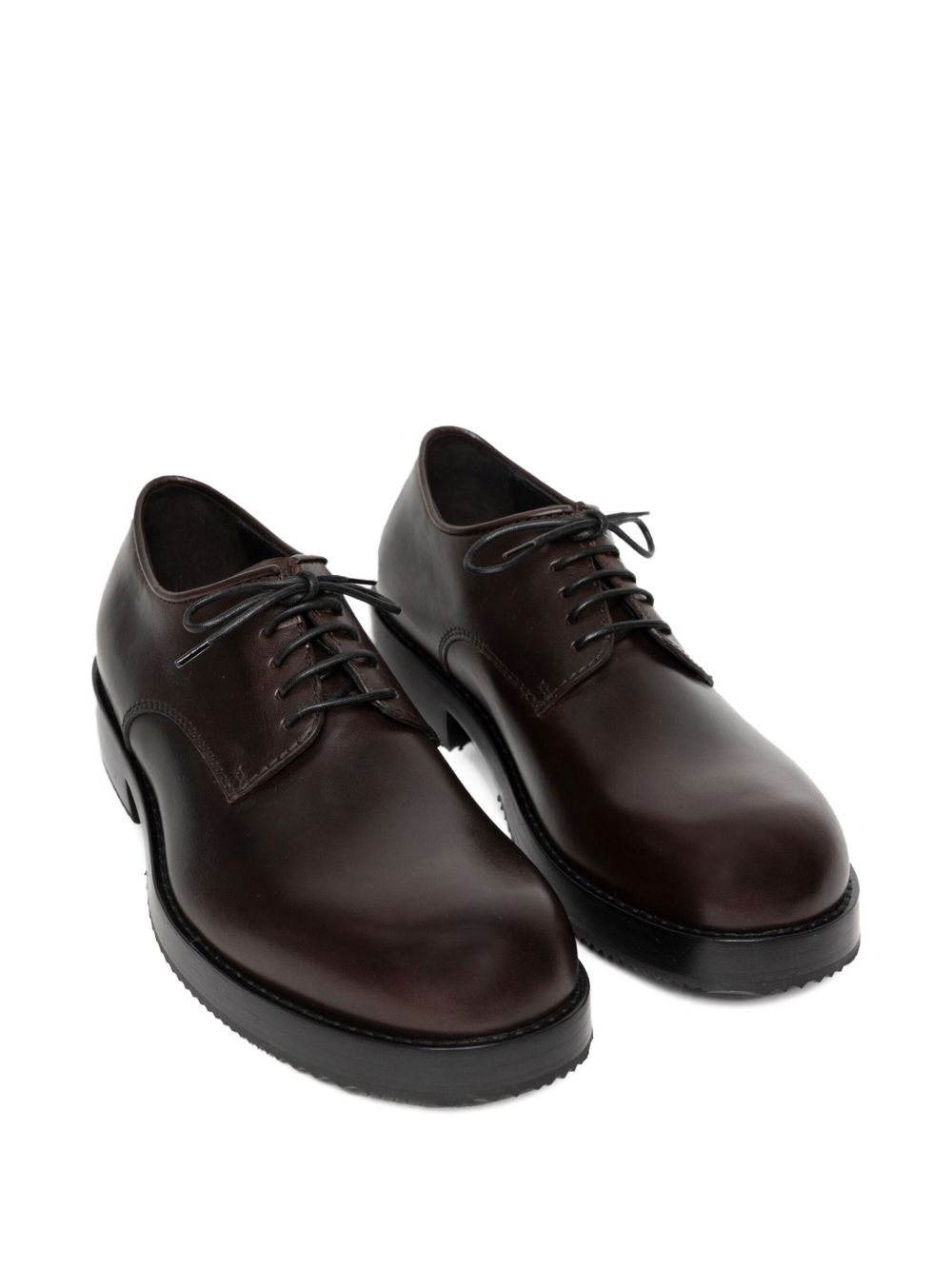 leather lace-up derby shoes - 2