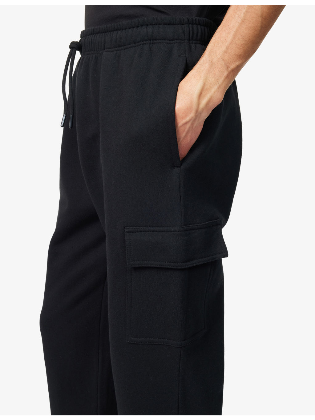M Cargo Drawstring-Cuffs Cotton-Jersey Jogging Bottoms - 5