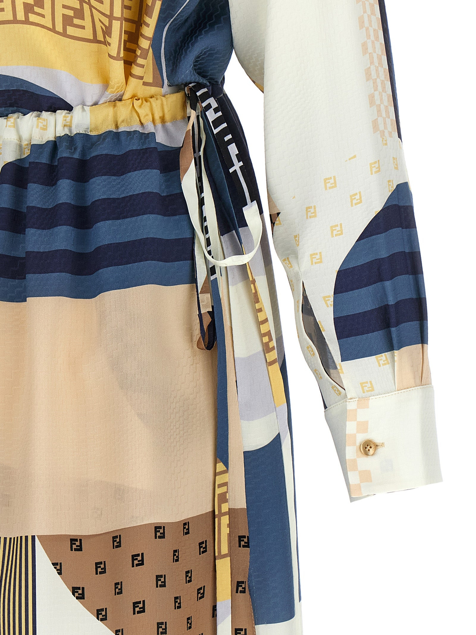 Fendi Women Patchwork Silk Dress - 4