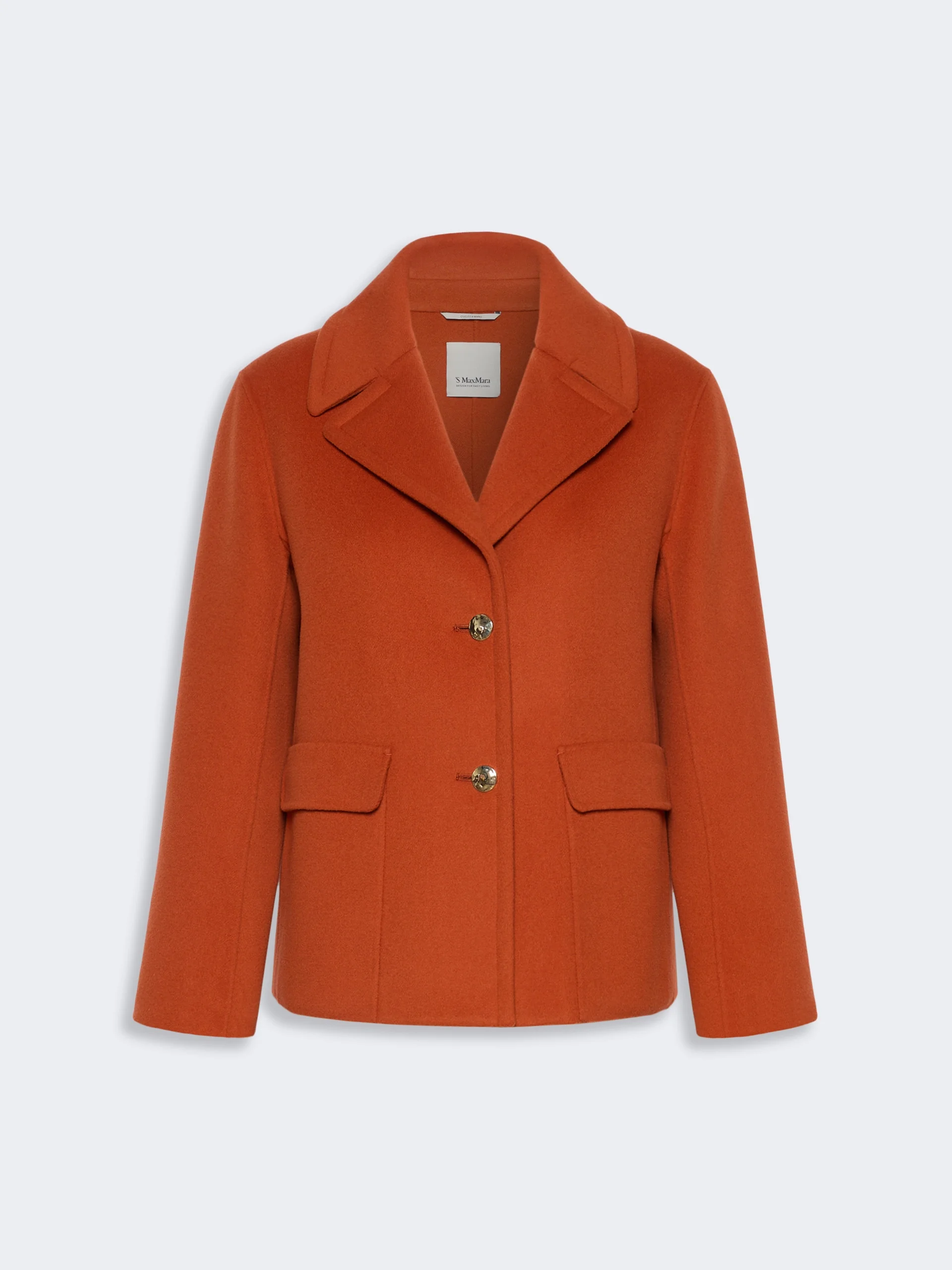 SISSY Drap wool single-breasted jacket - ORANGE - 1
