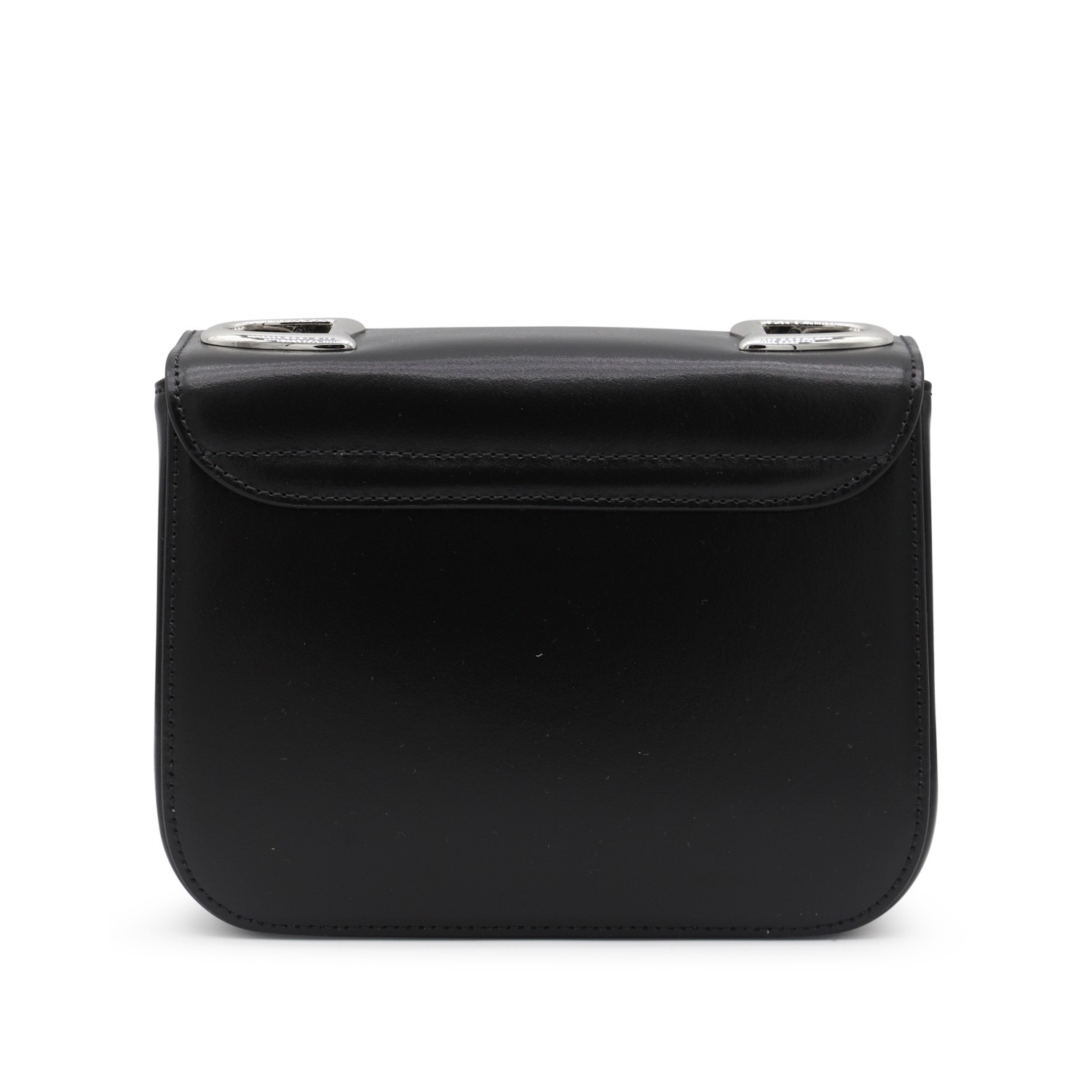 BLACK LEATHER SHOULDER BAG - 3