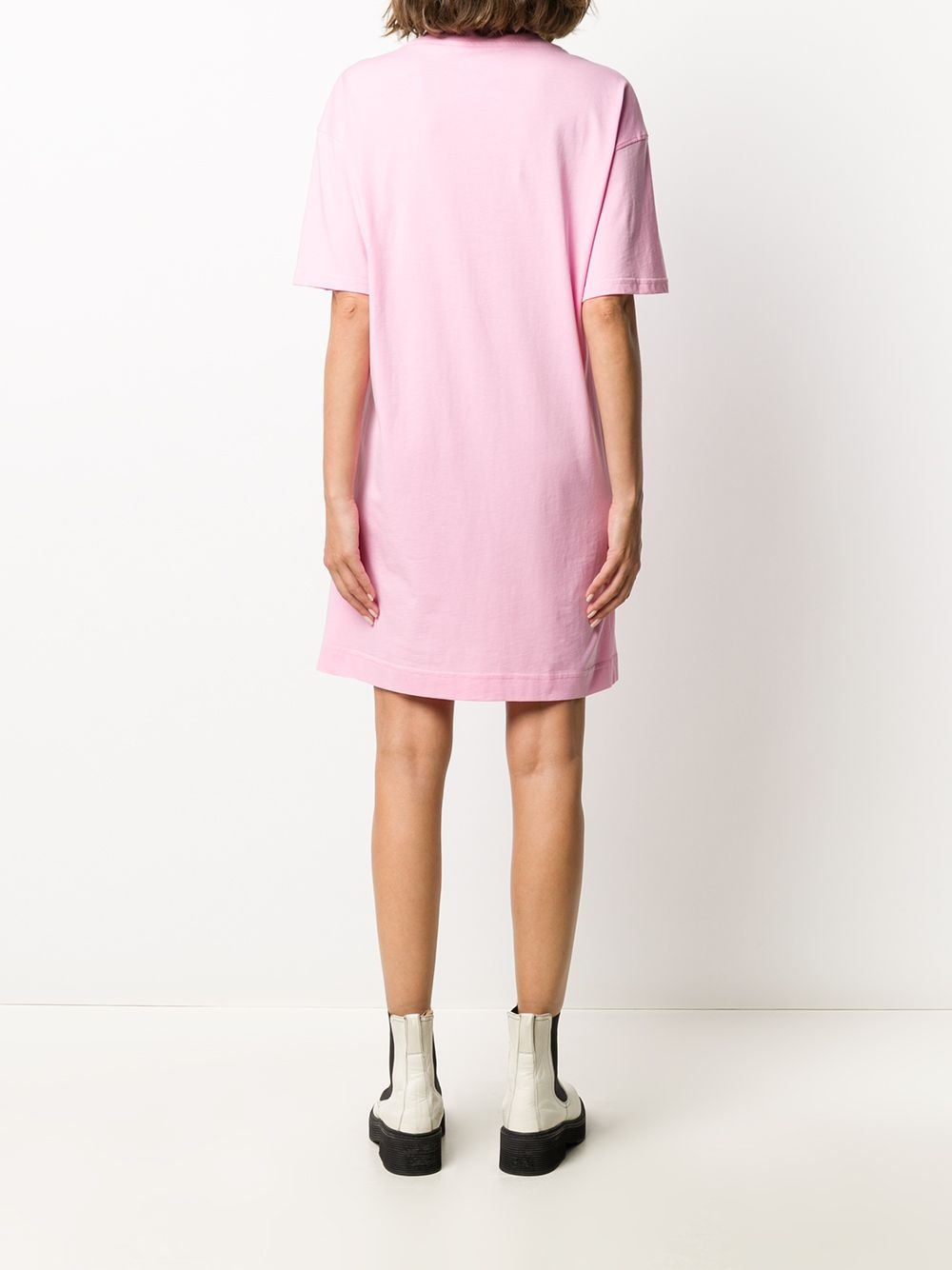 tulle appliqué cotton t-shirt dress - 4