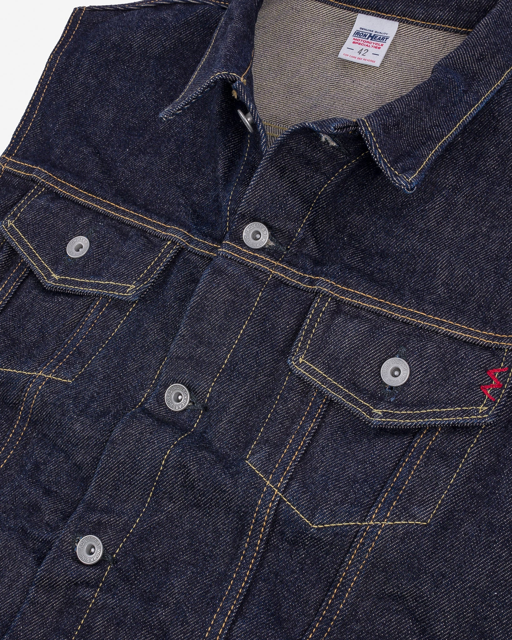 IH-526SV 21oz Selvedge Denim Modified Type III Vest - Indigo - 10
