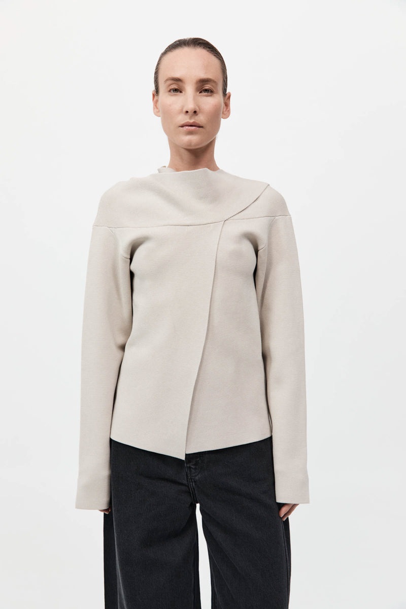 Milano Knit Scarf Jumper - Creme - 7