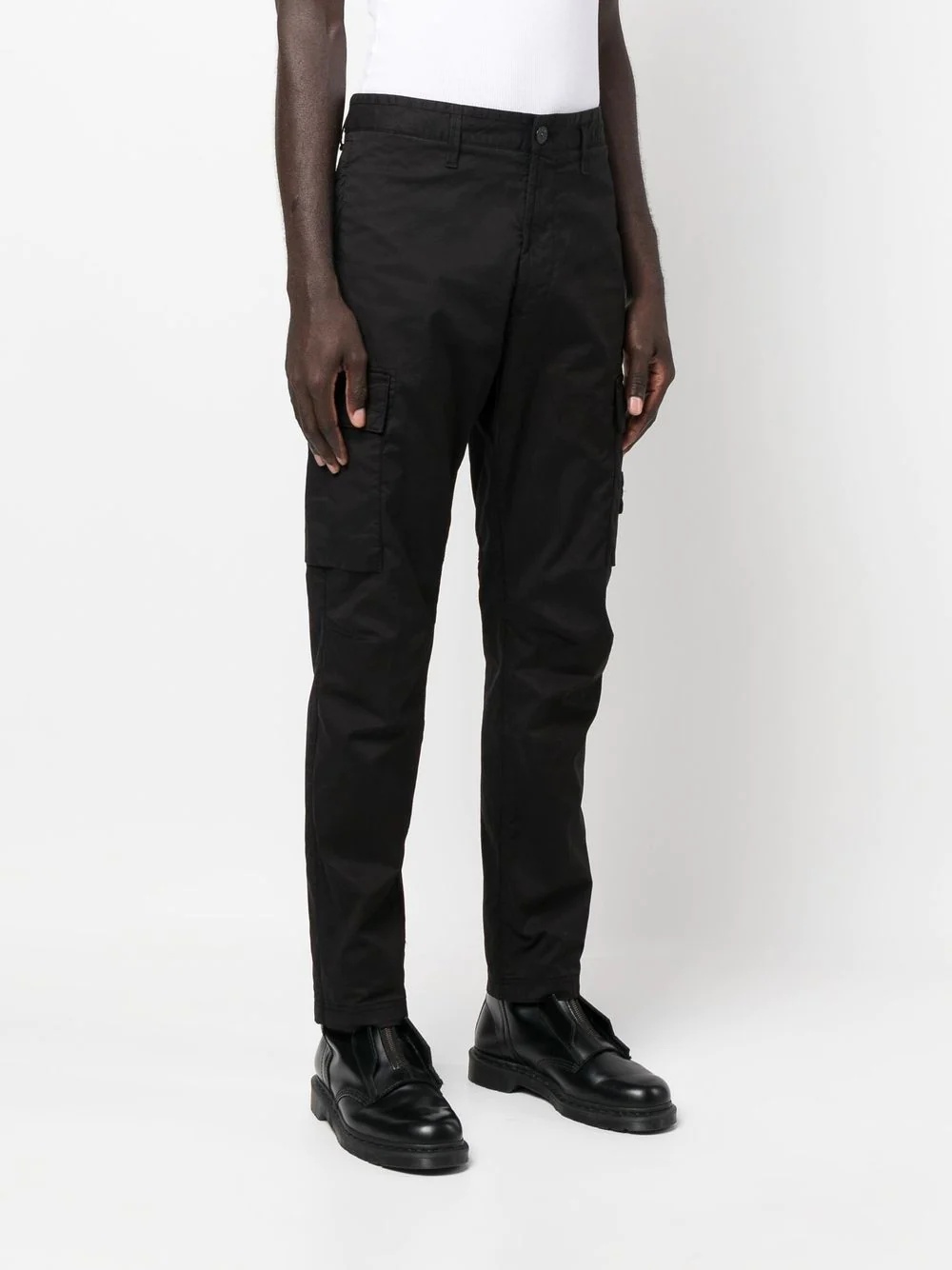 logo-patch cargo trousers - 3