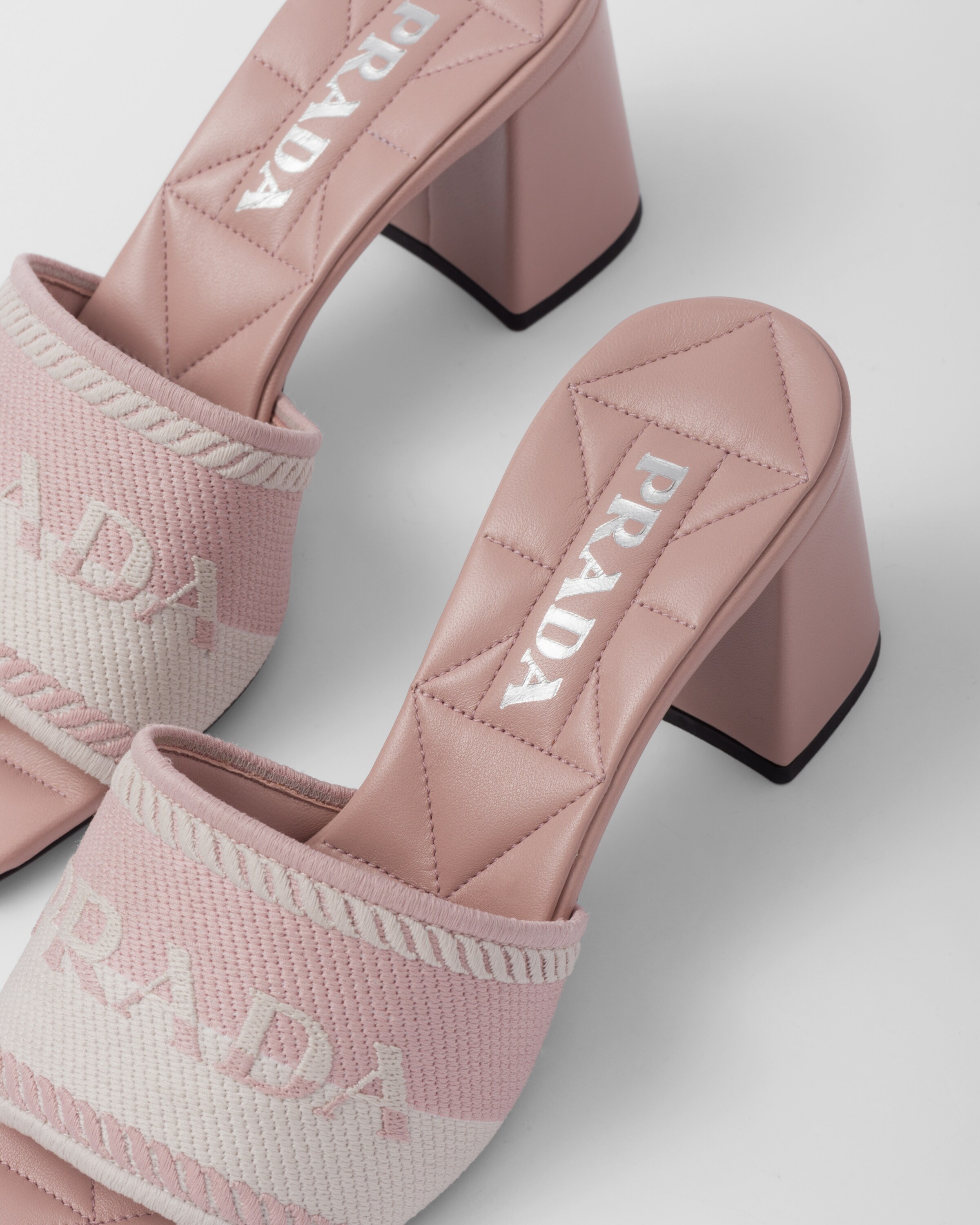 Embroidered fabric sandals - 6