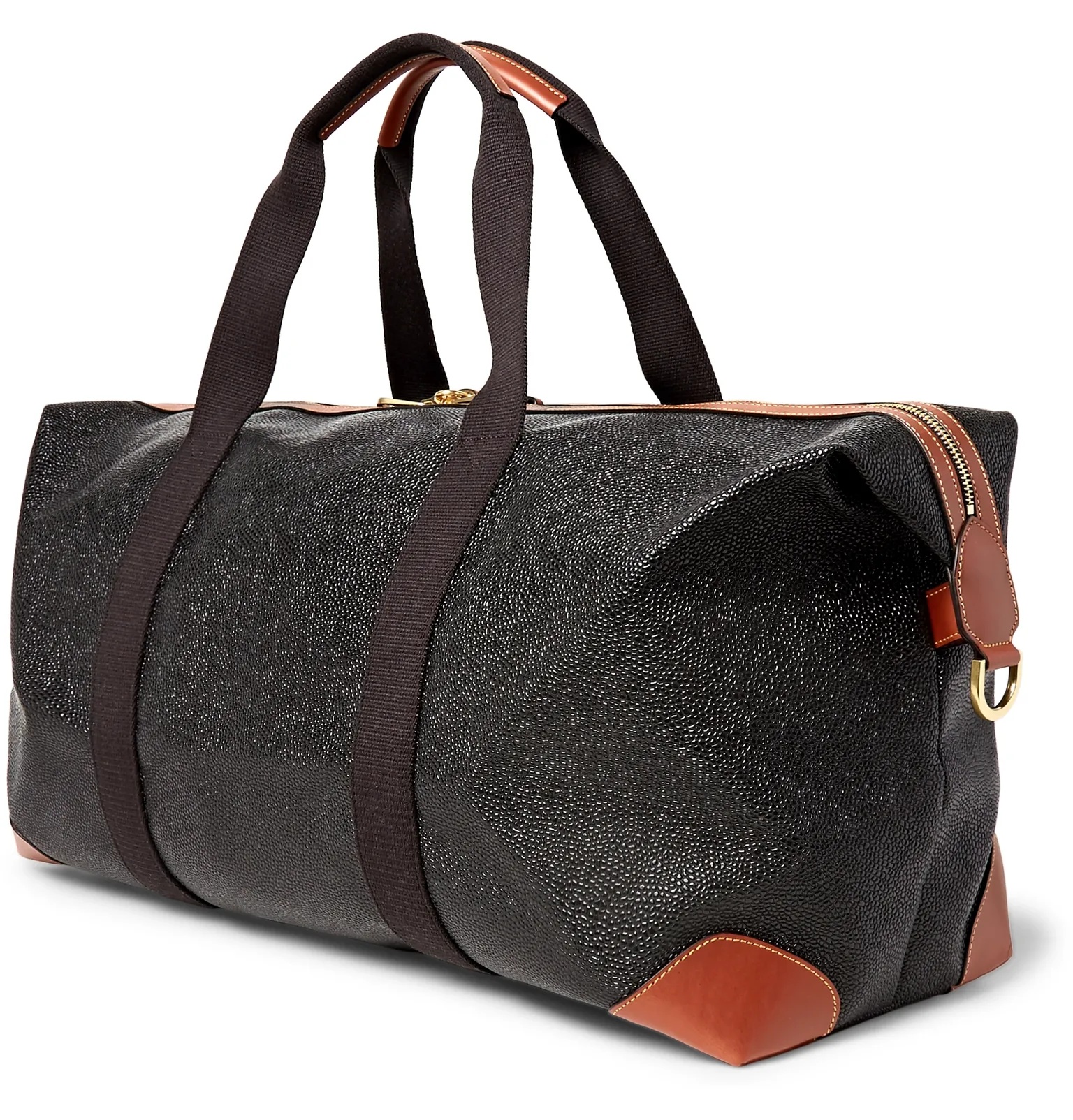 Medium Clipper Pebble-Grain Leather Holdall - 4