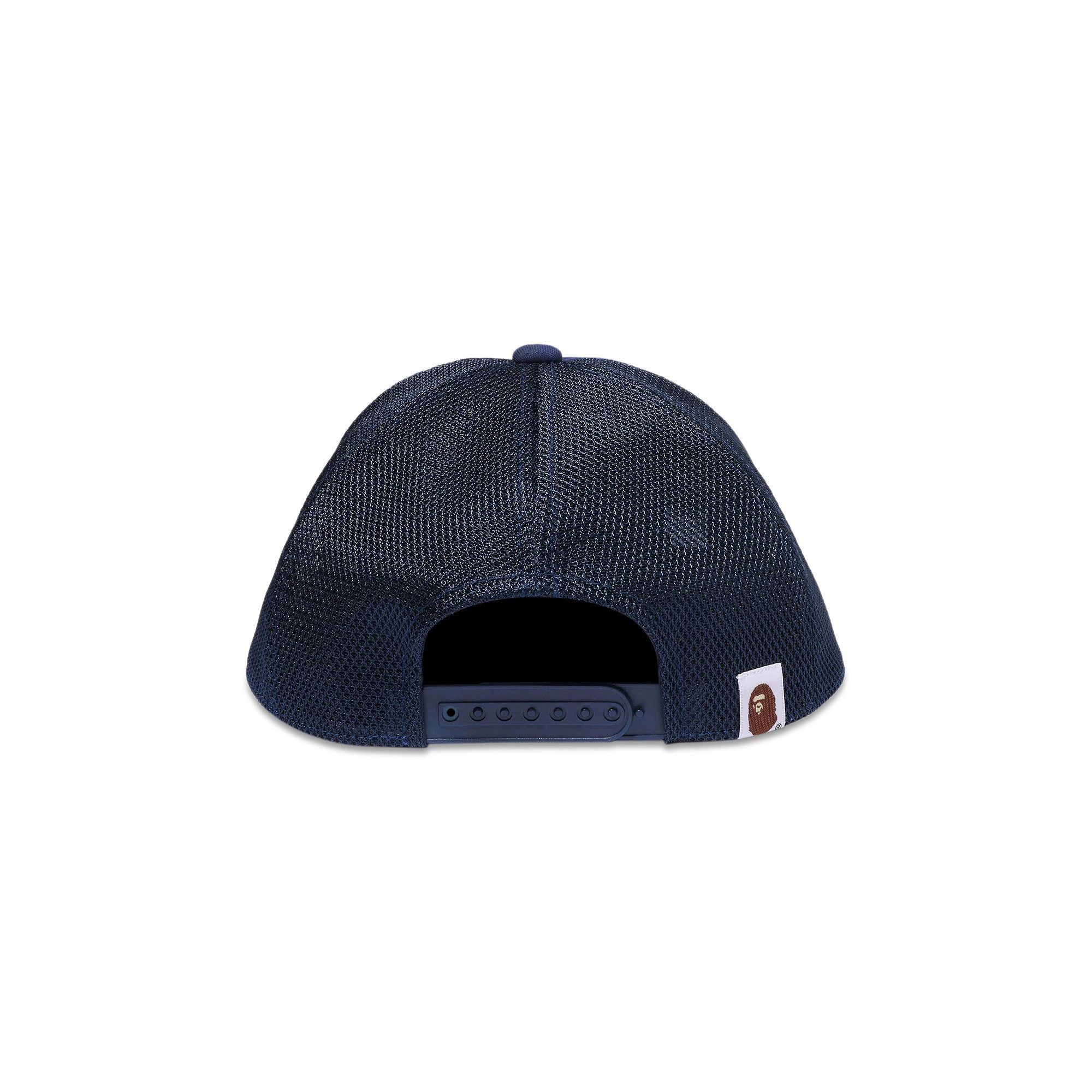 BAPE Color Camo Nyc Logo Mesh Cap 'Navy' - 2