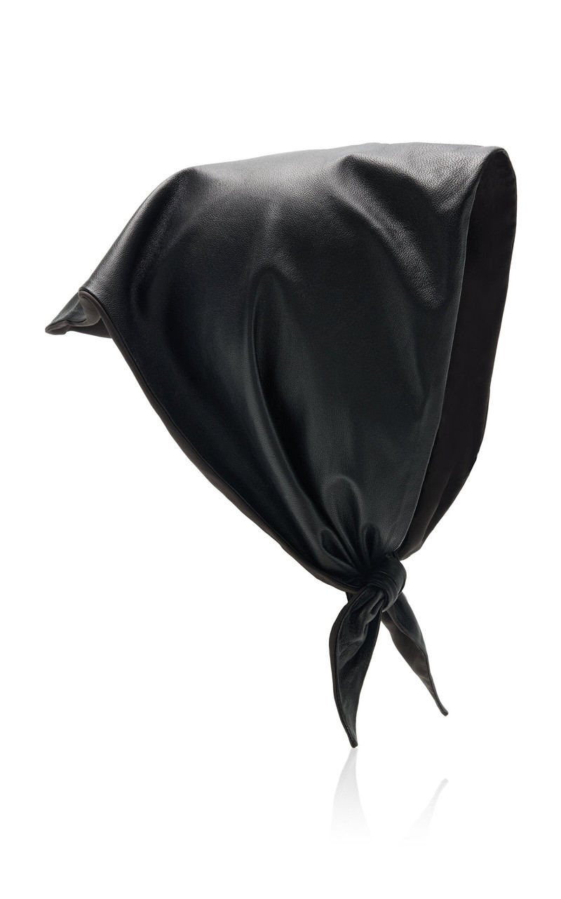 Leather Scarf black 3