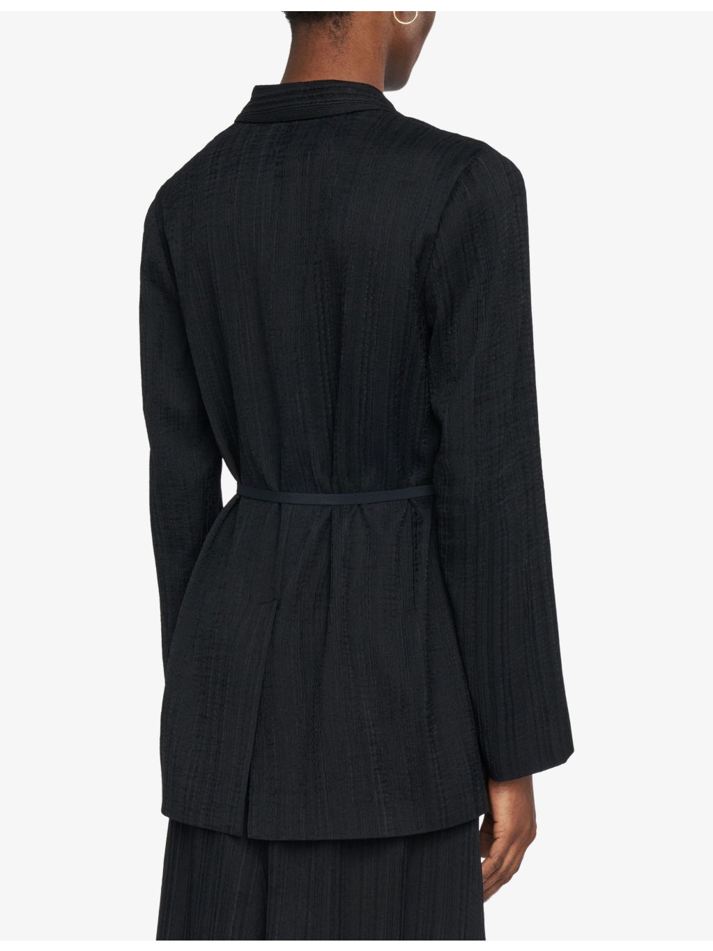 Amelot Pleated-Texture Viscose and Silk-Blend Blazer - 4