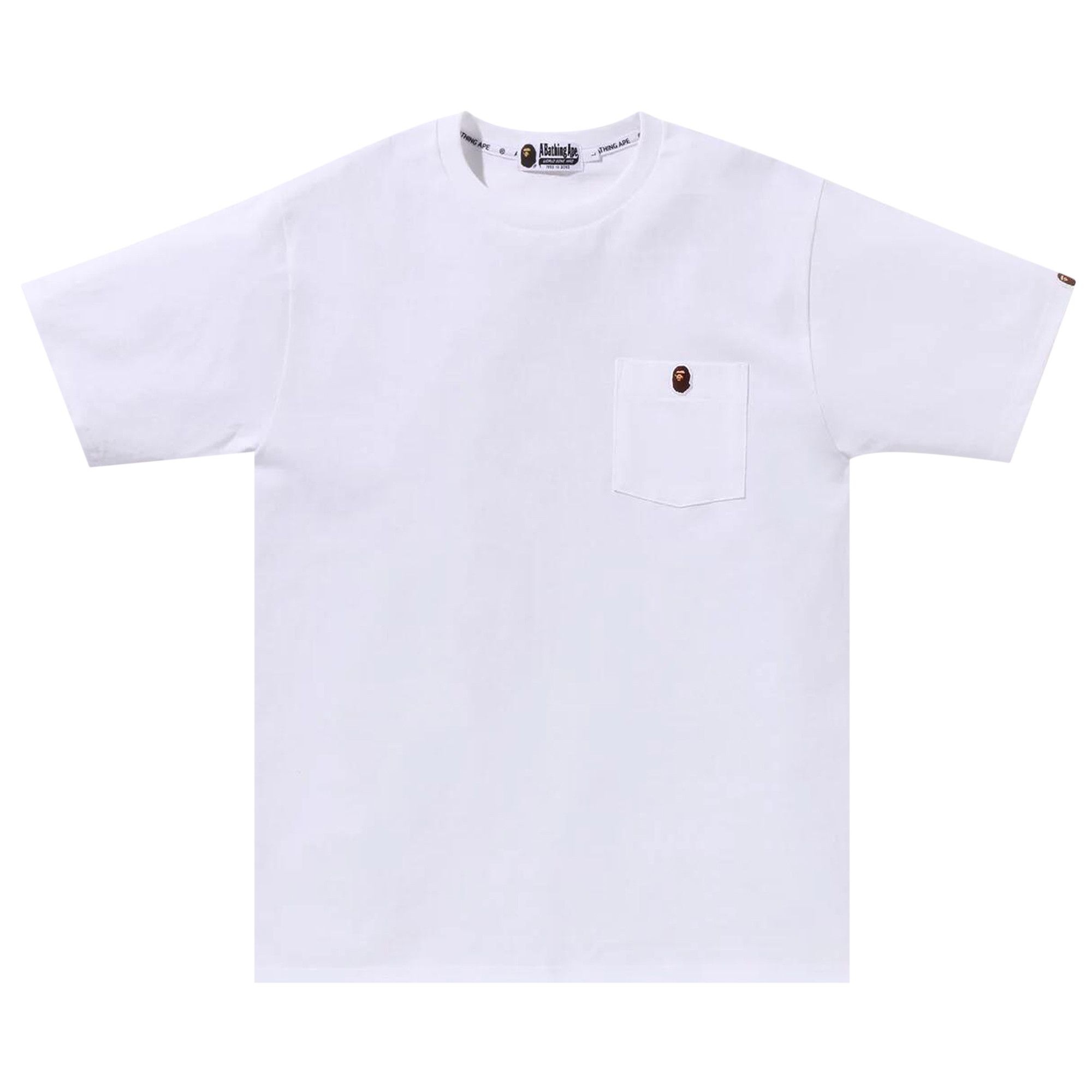 BAPE Ape Head One Point Pocket Tee 'White' - 1