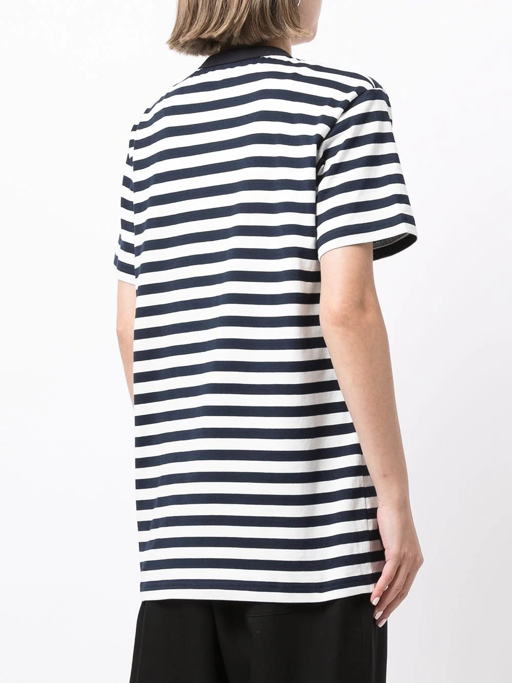 logo-patch striped T-shirt - 4