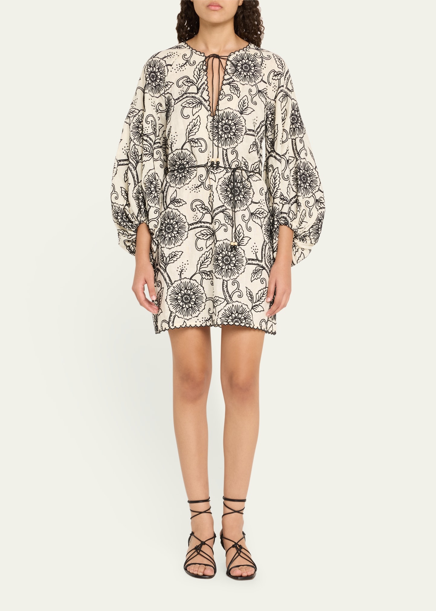 【Zimmermann】TALLOW ASYMMETRIC MINI アシンメトリー ミニ Zimmermann Tallow Embroidered Mini Dress | bergdorfgoodman