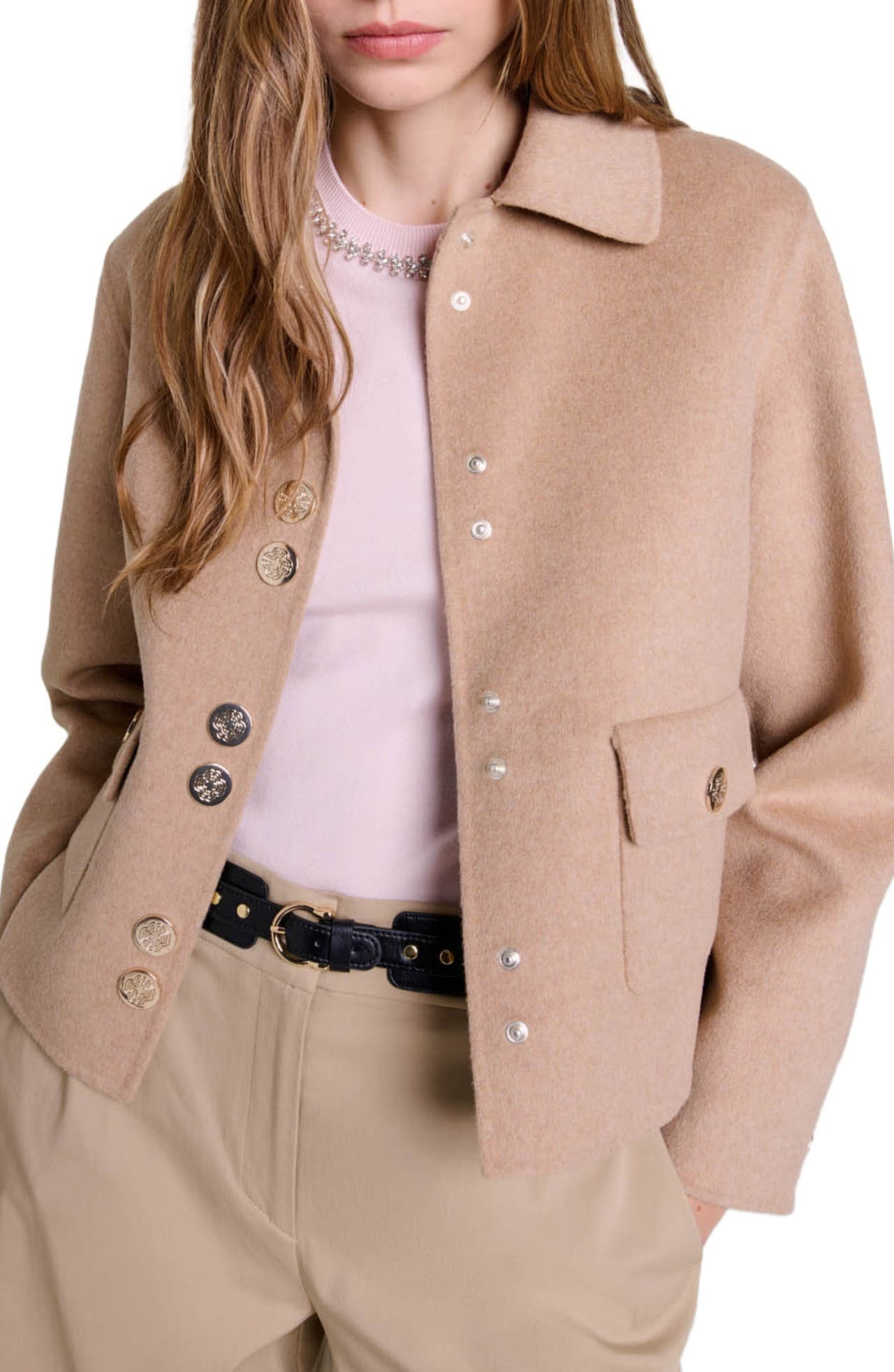 maje Double-sided jacket in Camel at Nordstrom - 1