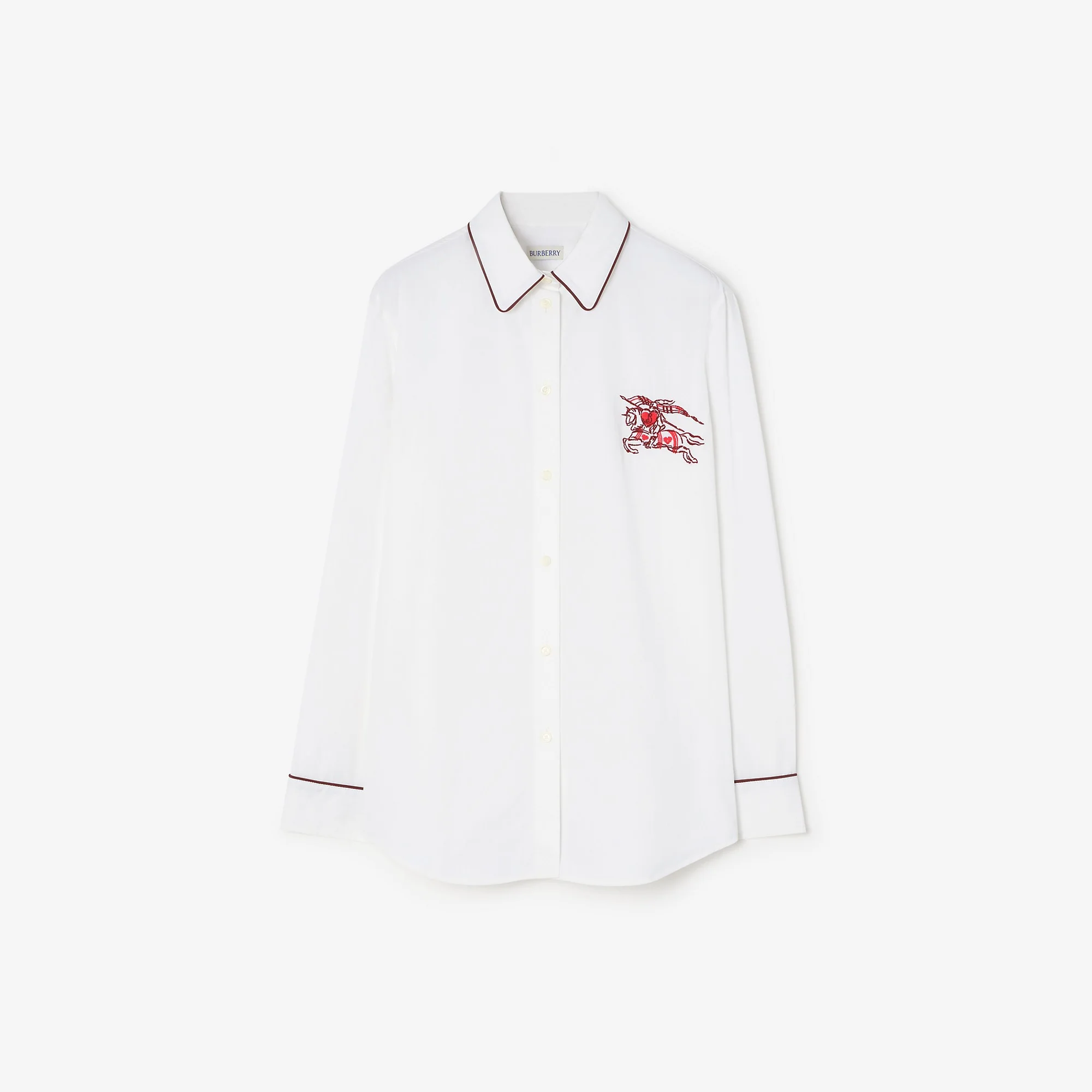 Classic Fit Heart Knight Cotton Shirt - 1