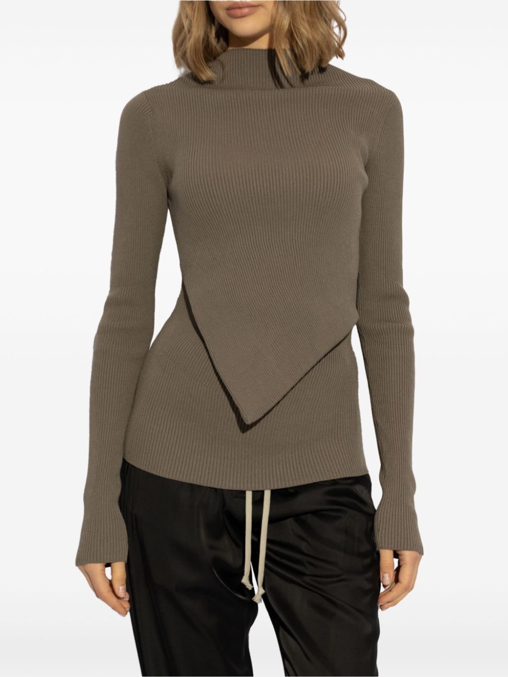 ribbed-knit top - 2