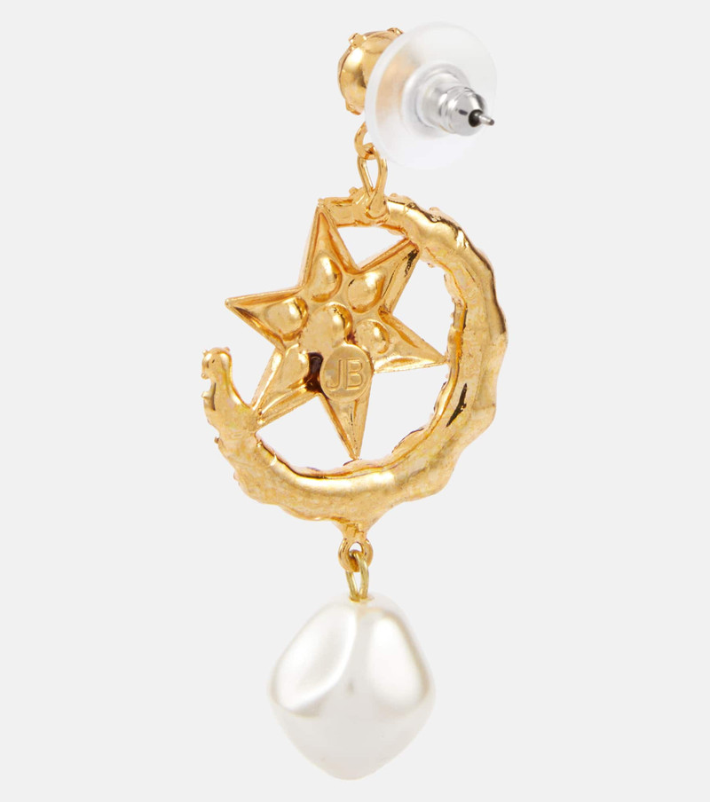 Kepler embellished gold-plated drop earrings 5