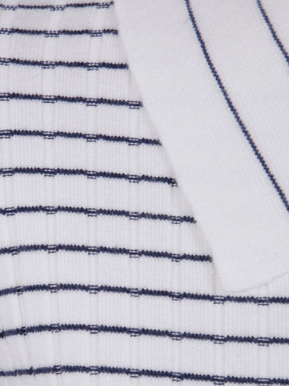 striped polo-neck cardigan - 3