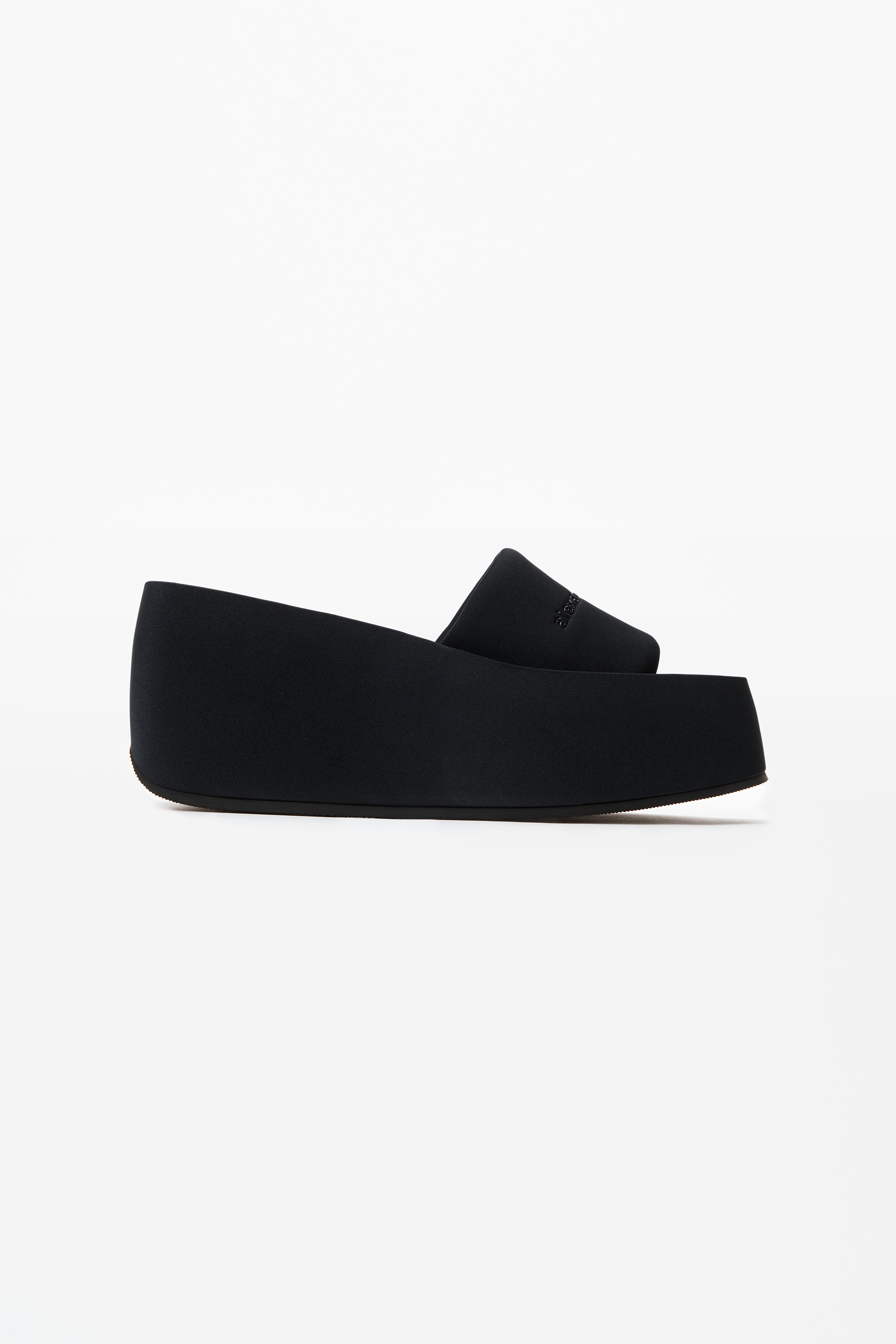 TAJI PLATFORM SLIDE SANDAL IN LYCRA - 1