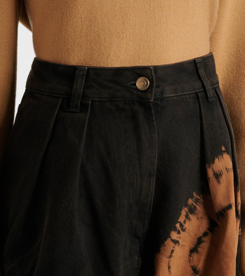 Printed cotton wide-leg pants 4