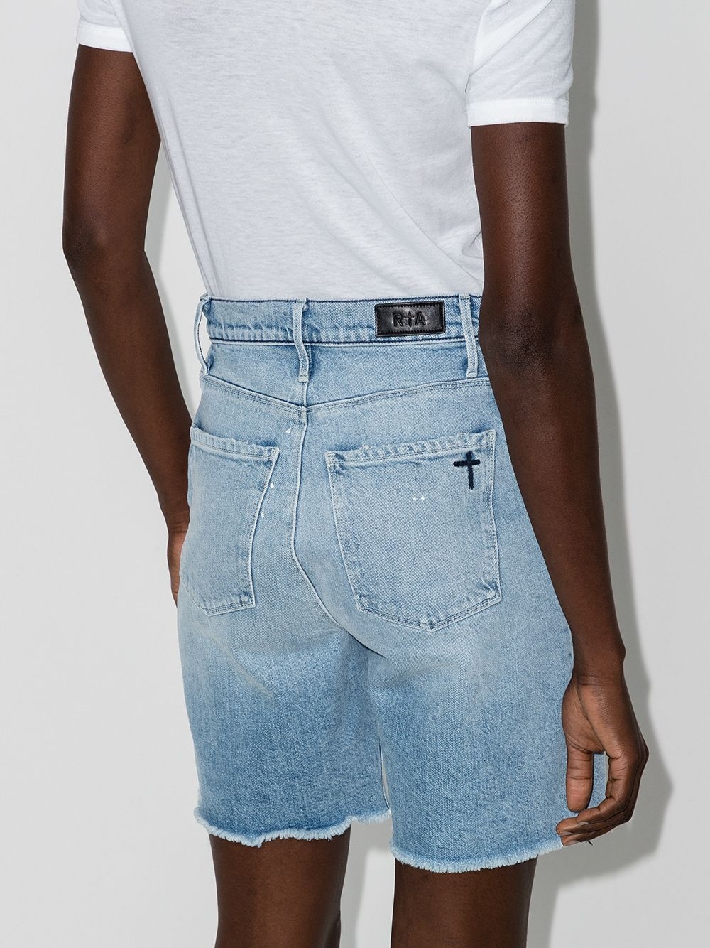 Hesper paint-splatter denim shorts - 3