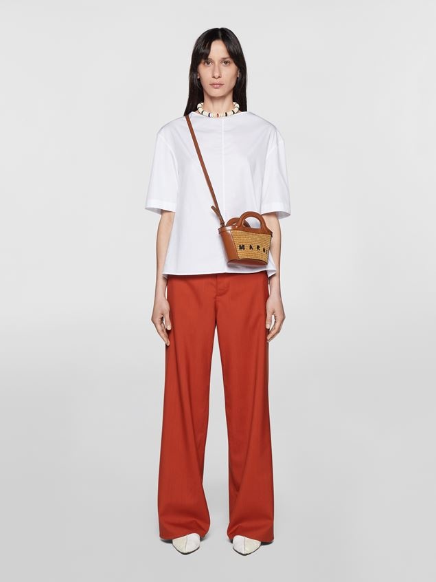 MICRO TROPICALIA BAG IN LEATHER AND RAFFIA WITH SHOULDER STRAP - 2
