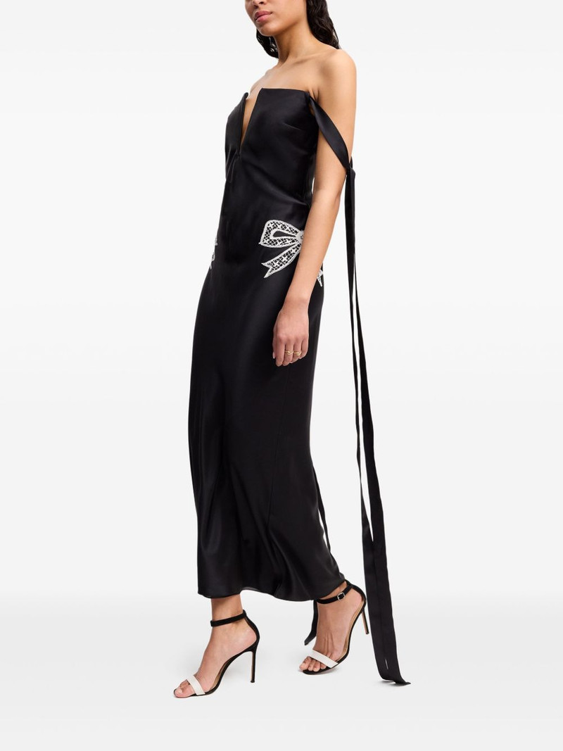 tied-sleeve strapless dress 3