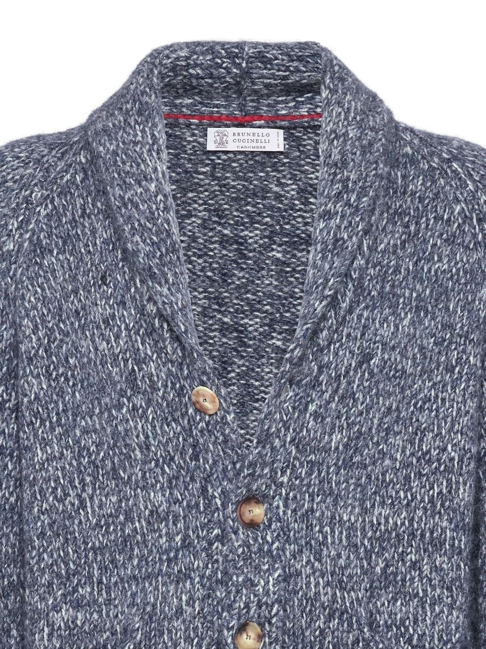 V-necked wool cardigan - 4