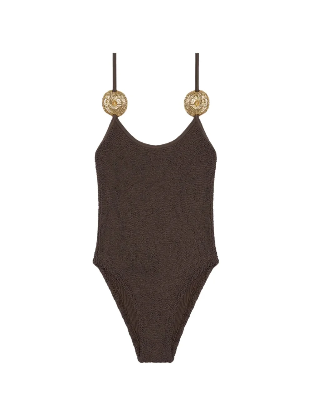 Circe crinkle-effect swimsuit - 1