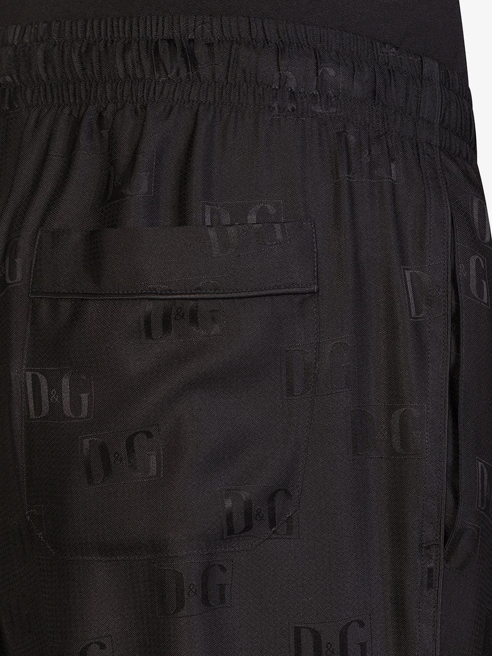 logo-jacquard drawstring track pants - 5