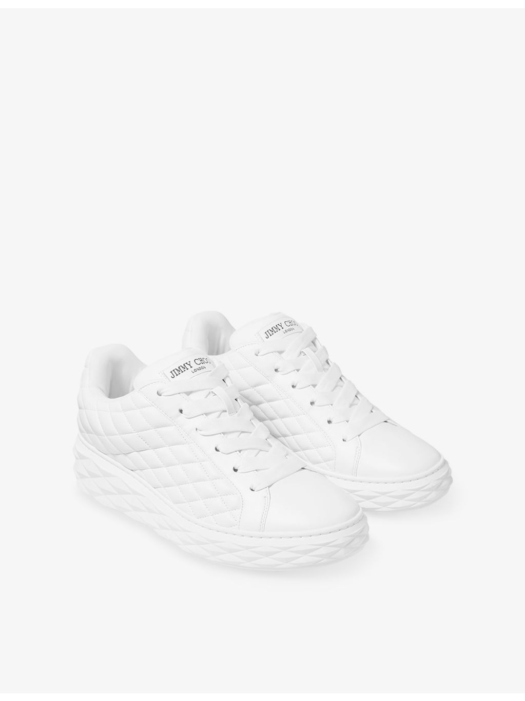 Diamond Maxi Quilted Leather Trainers - 3