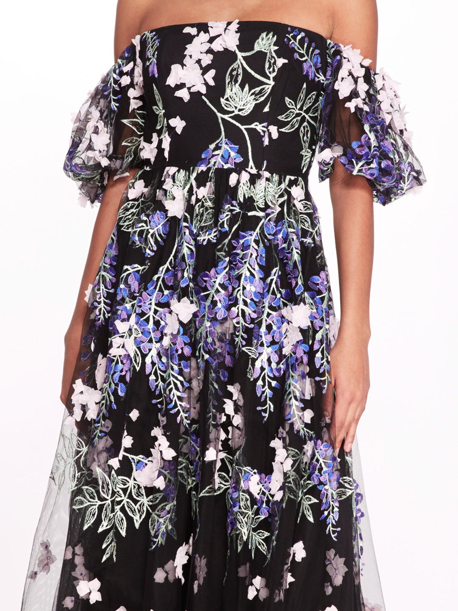 EMBROIDERED WISTERIA DRESS - 4