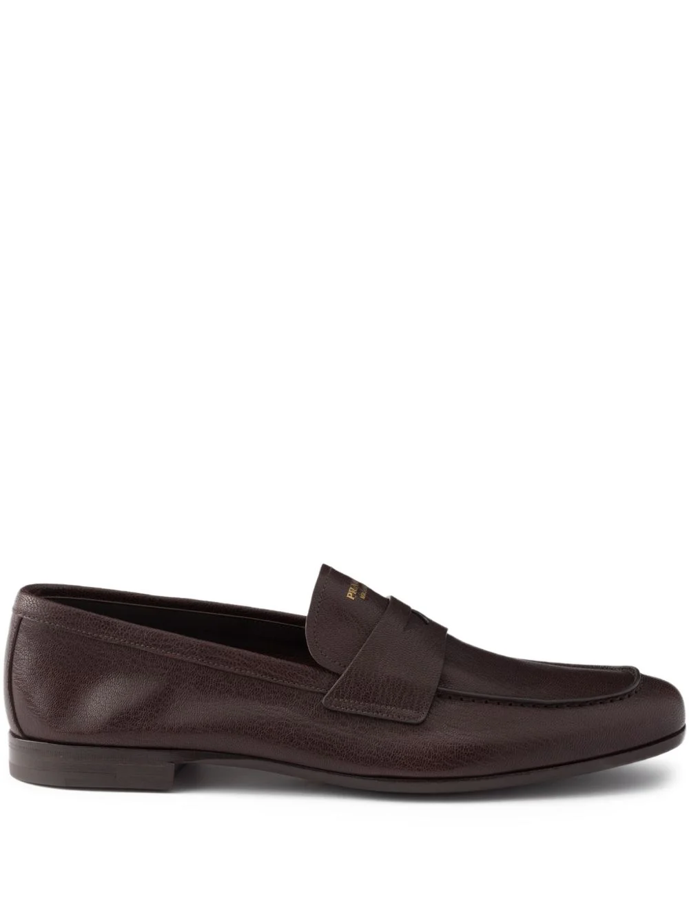 leather logo loafers - 1