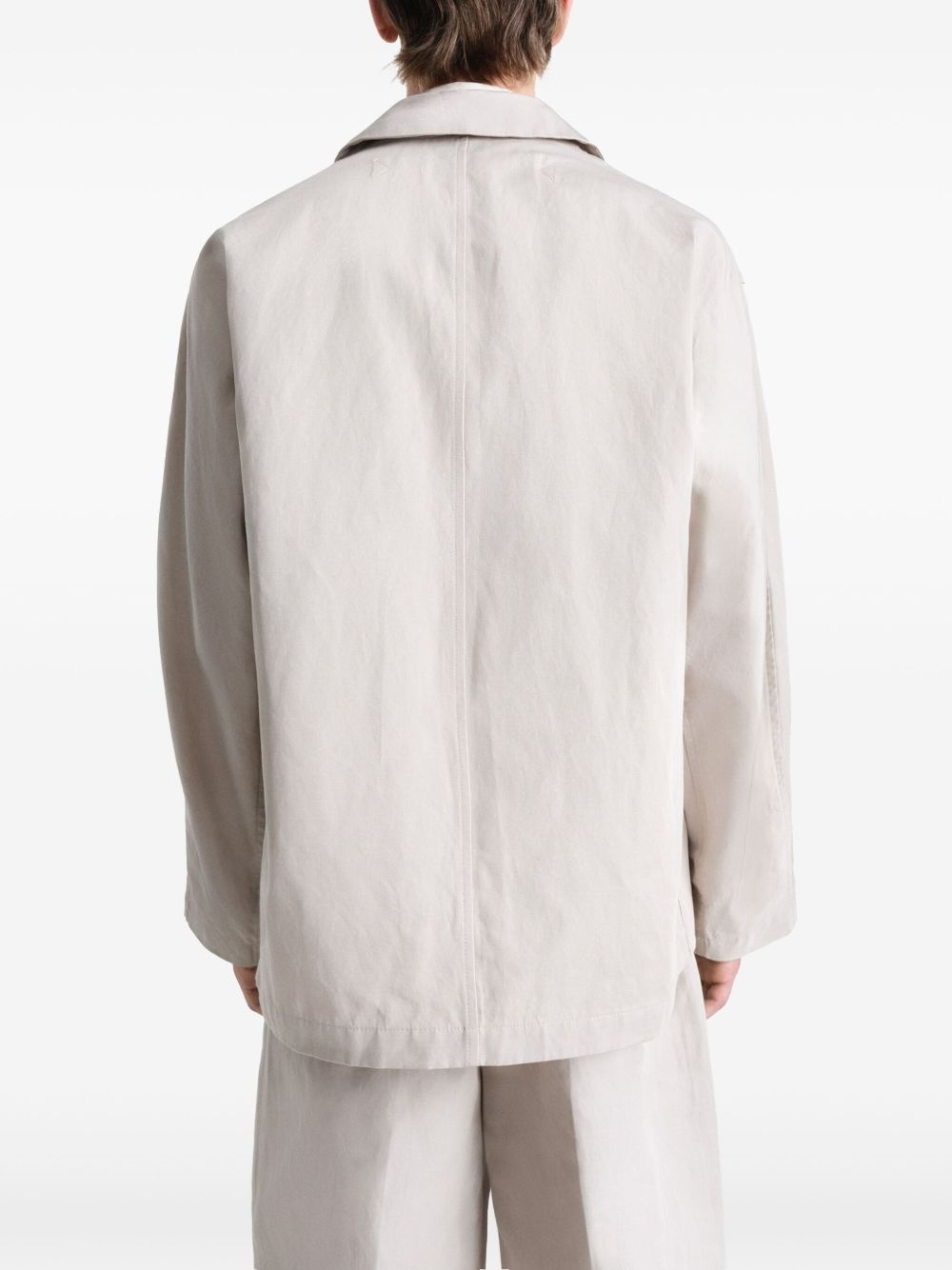spread-collar shirt jacket - 4
