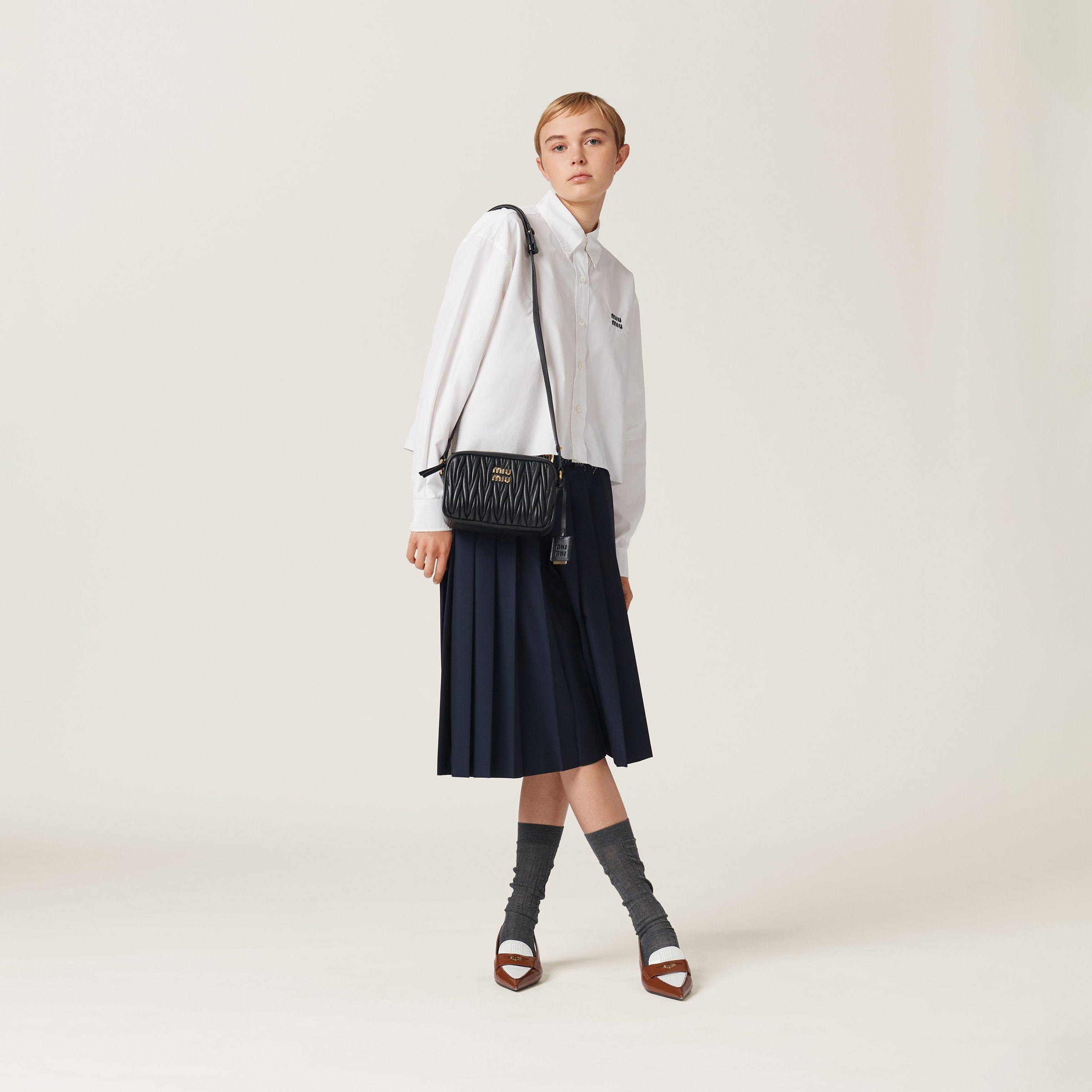 Matelassé nappa leather shoulder bag - 1