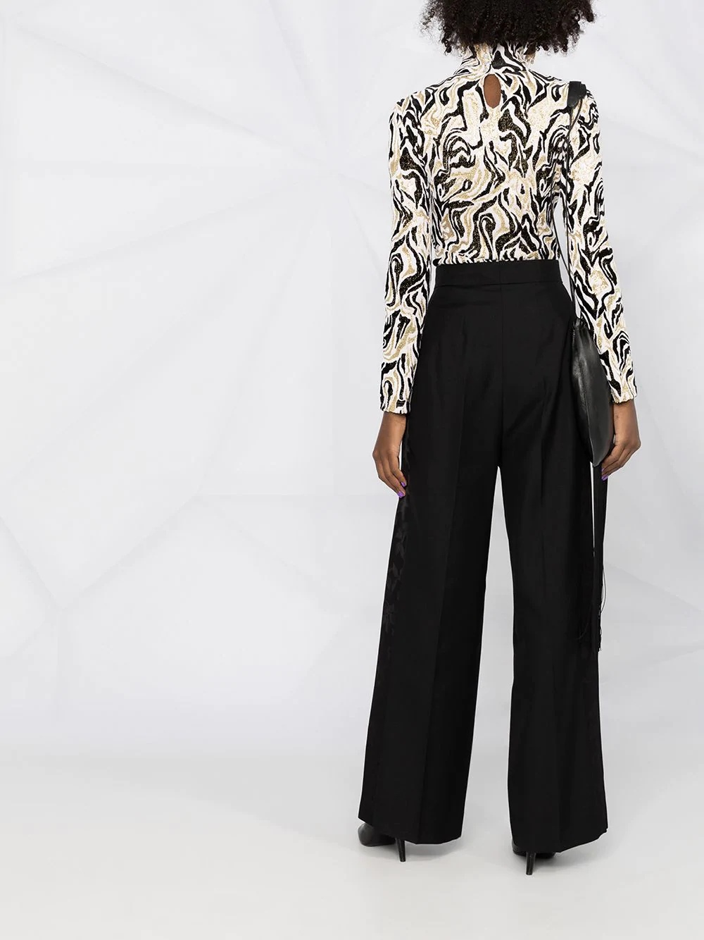 high-waisted tailored trousers - 4