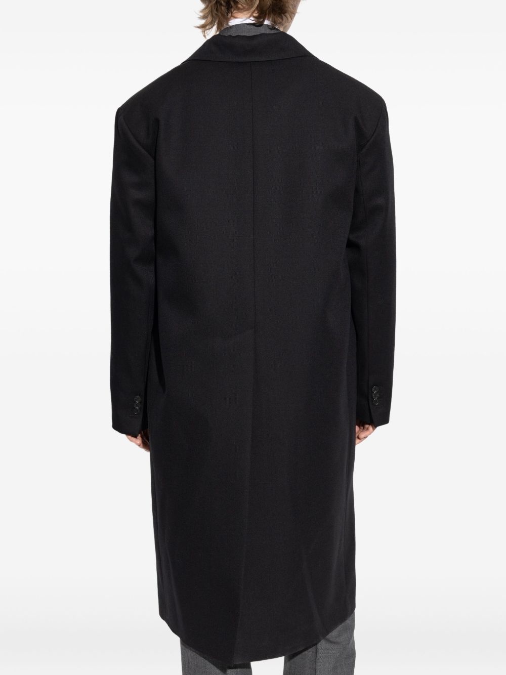 virgin wool double-breasted coat - 4