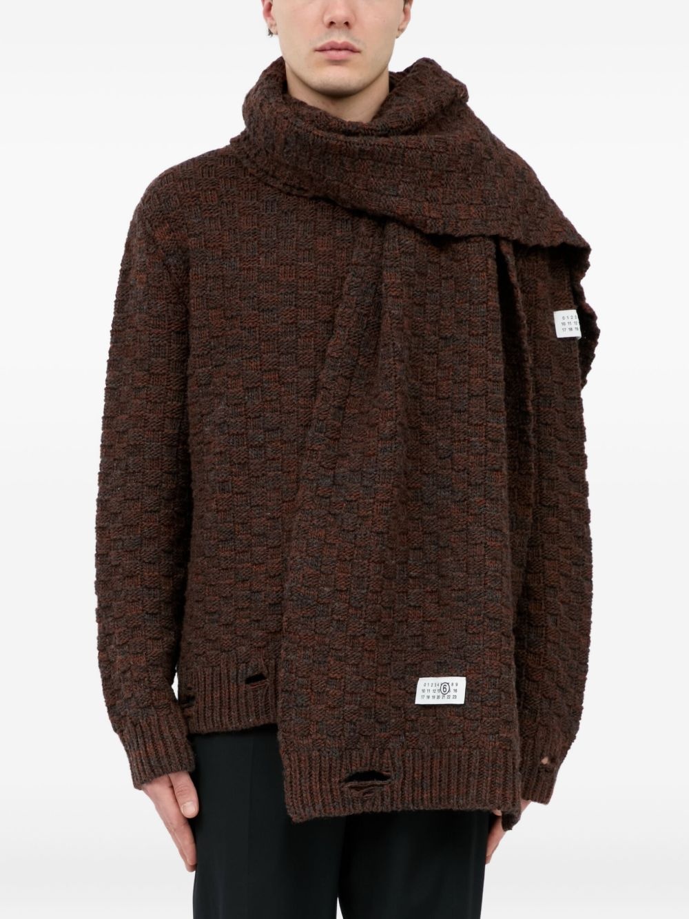 logo-patch scarf - 3