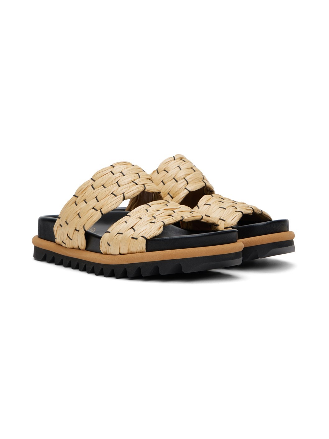 Beige Braided Sandals - 4