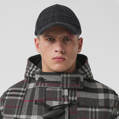 Burberry Check Wool Cashmere Oversized Hooded Duffle Coat outlook