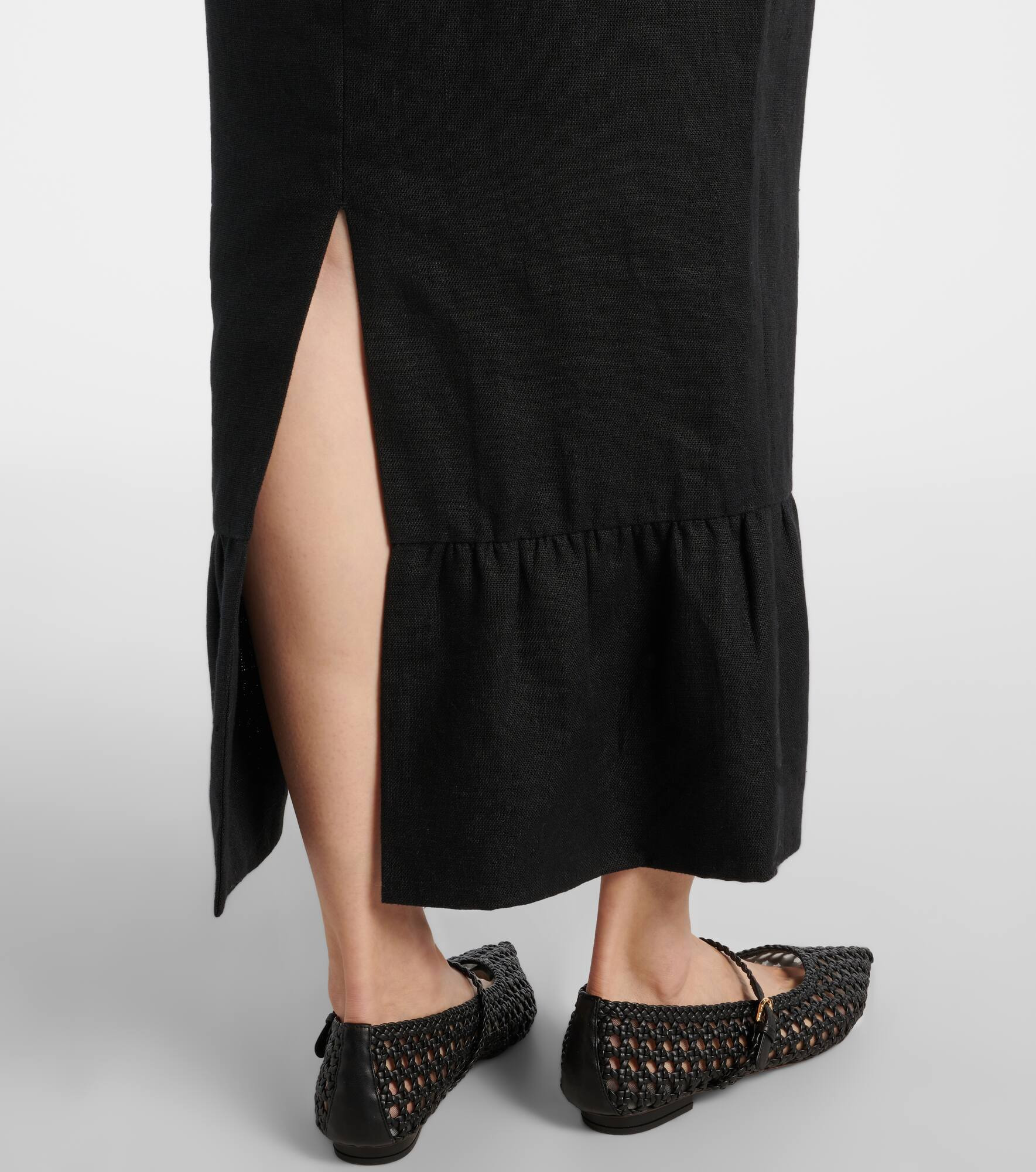 Matilda tiered linen pencil skirt - 5